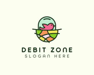 Colorful Bird Nest  logo design