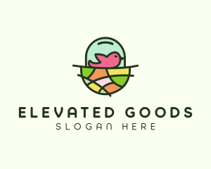 Colorful Bird Nest  logo design