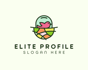 Colorful Bird Nest  logo design