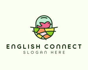 Colorful Bird Nest  logo design