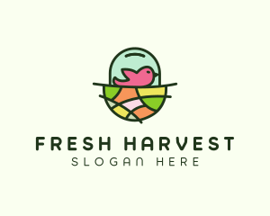 Colorful Bird Nest  logo design