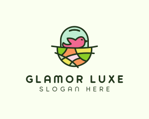 Colorful Bird Nest  logo design