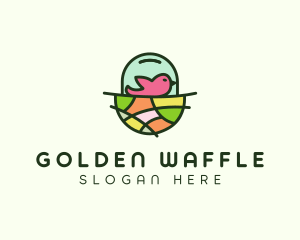 Colorful Bird Nest  logo design