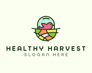 Colorful Bird Nest  logo design