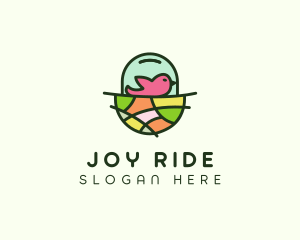 Colorful Bird Nest  logo design