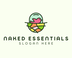 Colorful Bird Nest  logo design