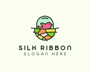 Colorful Bird Nest  logo design