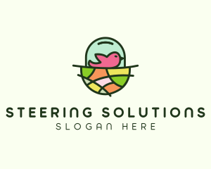 Colorful Bird Nest  logo design