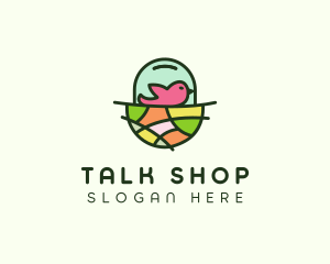 Colorful Bird Nest  logo design