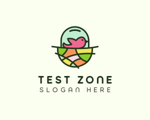 Colorful Bird Nest  logo design