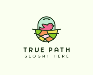 Colorful Bird Nest  logo design