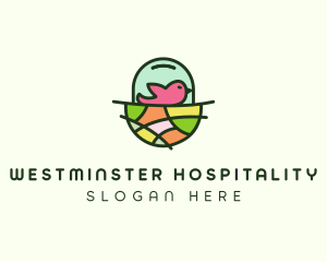 Colorful Bird Nest  logo design