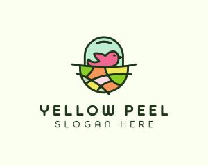 Colorful Bird Nest  logo design