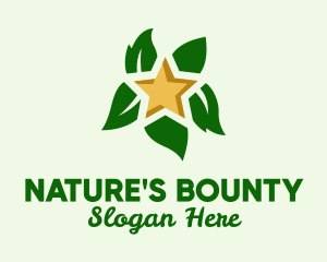 Natural Leaf Star  logo design