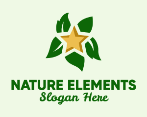 Natural Leaf Star  logo design