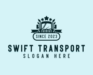 Transport Logistics Trucking logo design