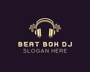 Headphone Music Beat logo design