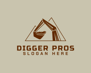 Excavator Digging Machine logo design