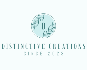 Organic Leaf Wreath logo design