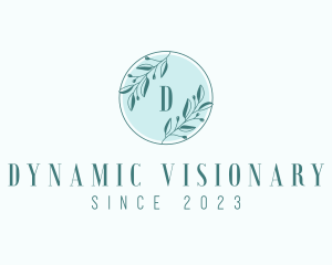 Organic Leaf Wreath logo design