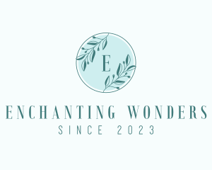 Organic Leaf Wreath logo design