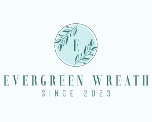 Organic Leaf Wreath logo design