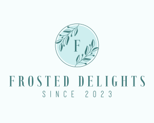 Organic Leaf Wreath logo design