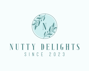 Organic Leaf Wreath logo design