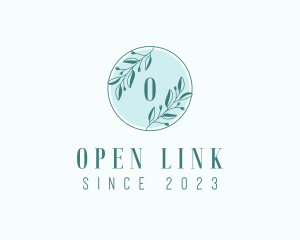 Organic Leaf Wreath logo design