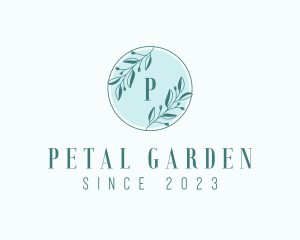 Organic Leaf Wreath logo design