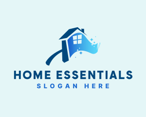 Shiny Home Wiper logo design