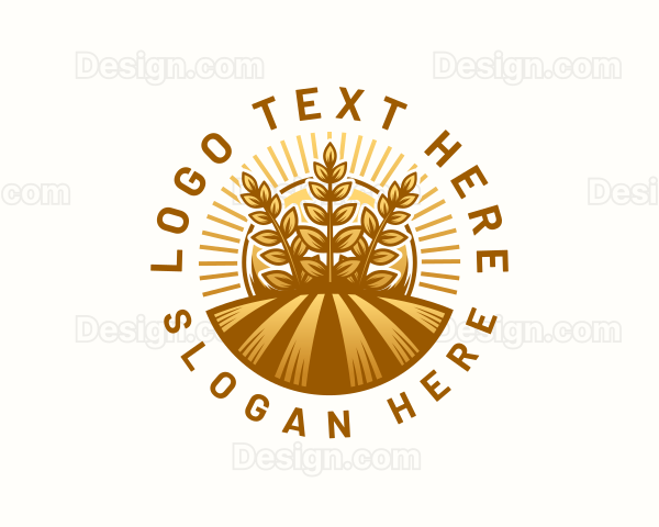 Wheat Agriculture Farming Logo