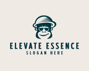Sunglasses Bowler Hat Monkey Logo