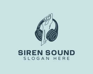 Music Sound Headphone logo design