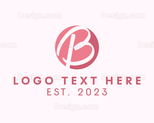 Handwritten Letter B Logo