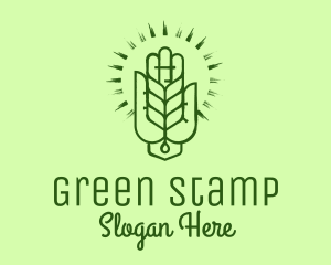 Green Hand Leaf Spa logo design