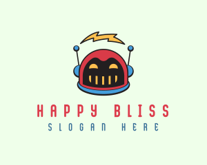 Happy Electric Robot logo design