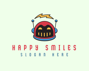 Happy Electric Robot logo design