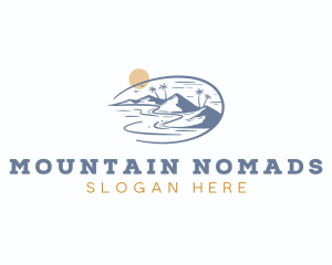 Tropical Mountain Island logo design