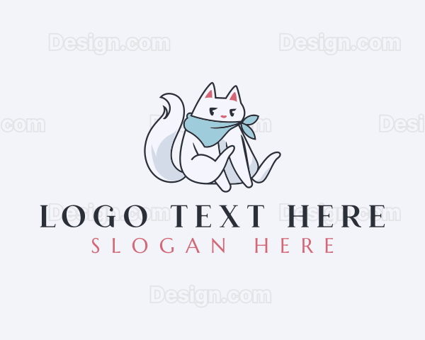 Cute Pet Cat Logo