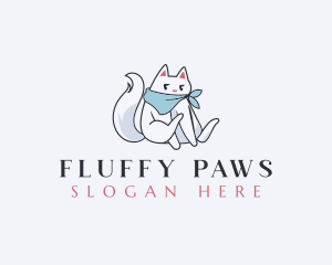 Cute Pet Cat logo design