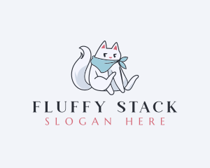 Cute Pet Cat logo design