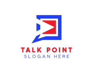 Video Player Talk logo design