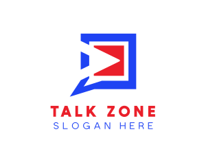 Video Player Talk logo design