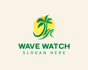 Palm Tree Wave Sun logo