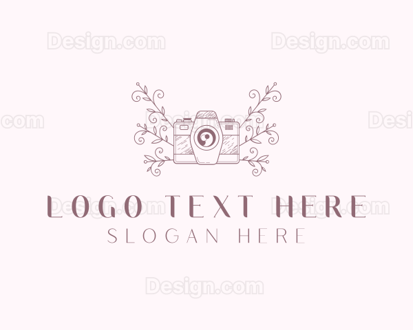Floral Camera Photographer Logo