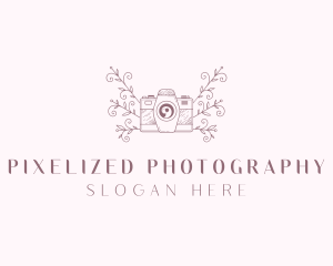 Floral Camera Photographer logo design