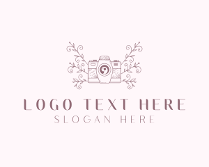 Camera - Floral Camera Photographer logo design