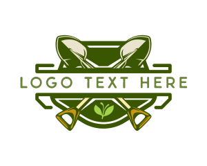 Gardening Shovel Tool Logo