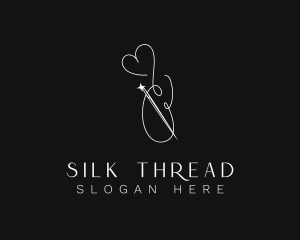 Heart Thread Needle logo design